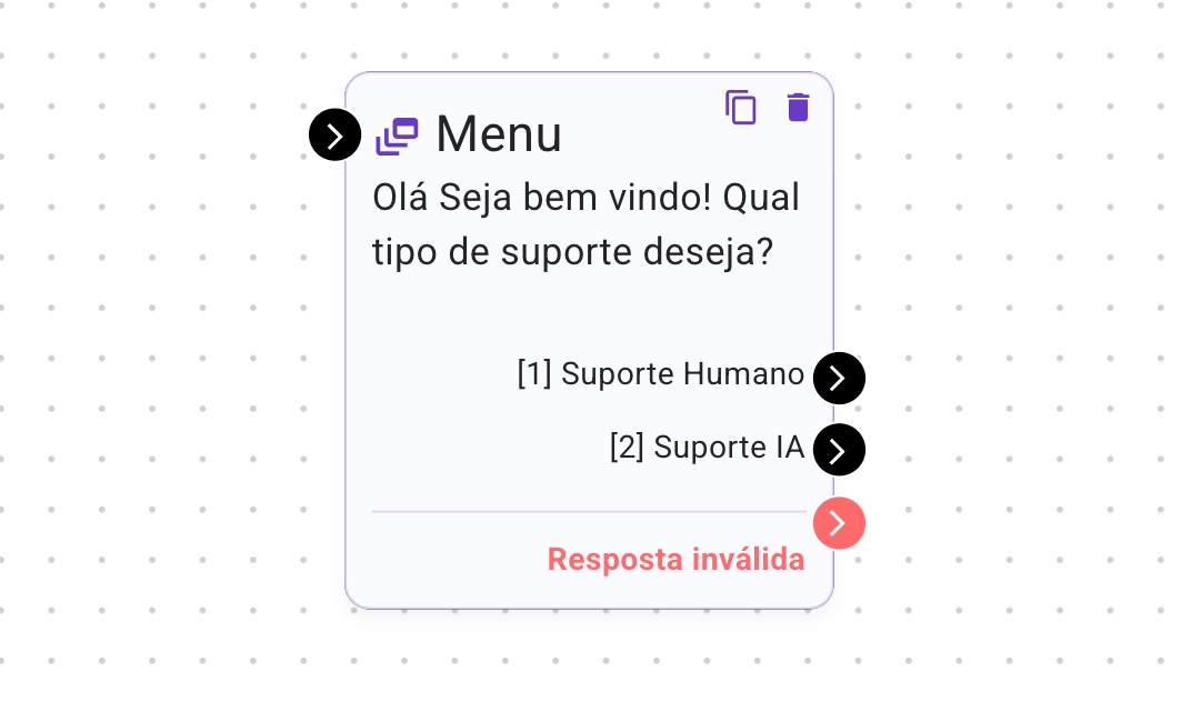 FlowBuilder - Bloco Menu