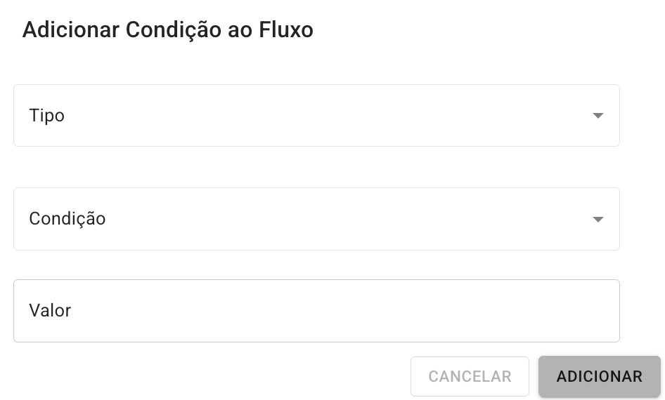 FlowBuilder Formulário Bloco Condição
