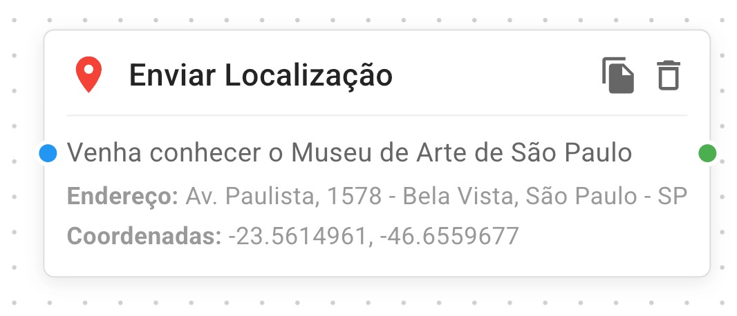 Flowbuilder - bloco Enviar Localização
